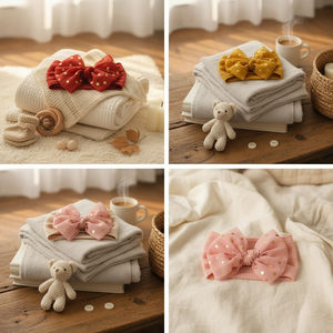 5 pièces combinaison Style européen et américain 5 couleurs enfants bébé bandeau ensemble Nylon large cheveux accessoires pour 13-24 mois - Product Image 4