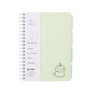<span class=keywords><strong>ส</strong></span>มุดโน้ตปกพลา<span class=keywords><strong>ส</strong></span>ติกสีพาสเทล B5 แบบสันห่วง 100 แผ่น พร้อมไดอารี่พิมพ์ลายและตัวแบ่ง 4 ช่อง เหมาะสำหรับเป็นของขวัญ - Product Image 2