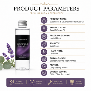 Diffuseur d'huiles essentielles à base de plantes 100% pures et biologiques, eucalyptus et lavande, longue durée, pour la décoration de bureau, la chambre à coucher, l'aromathérapie, OEM ODM - Product Image 2