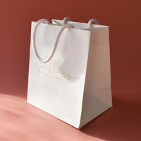 Sac De Courses Fsc Tote Cosmetic Personalizada Logotipo Regalo Embalaje Bolsas de Compras de Papel Texturizadode Lujo