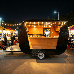 Fast Coffee Trailer Stainless Steel Hot Dog Truck Fully Equipped Pizza Food Cart - Product Image 6