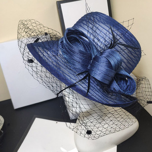 Sombrero para fiesta <span class=keywords><strong>de</strong></span> té, sombrero para fiesta nupcial, flores, ala ancha - Product Image 4