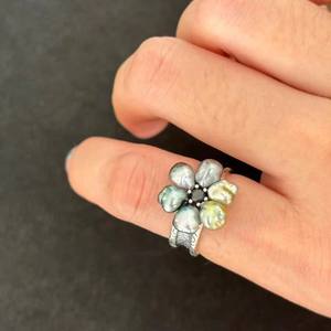 10622 Accesorios de Perlas DIY, Anillo de Plata S925, Edición Gruesa, Soporte Vacío para Múltiples Cuentas, Conjunto de Joyería de Plata con Cuentas de 5-7mm - Product Image 3