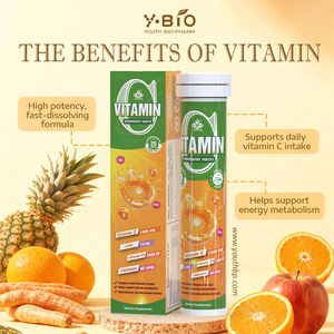 Tabletas Efervescentes de Vitamina C de 1000 mg, Ayudan a Apoyar la Función Normal del <span class=keywords><strong>Sistema</strong></span> Inmunitario en Adultos, Suplemento Dietético en Stock - Product Image 2