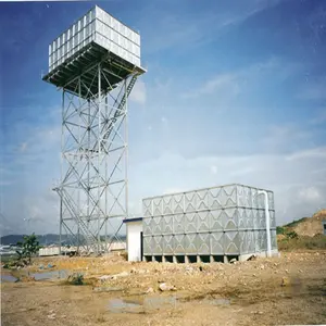 Venta al por mayor de fábrica a bajo precio tanque de agua galvanizado de metal Torre modular Almacenamiento de lluvia