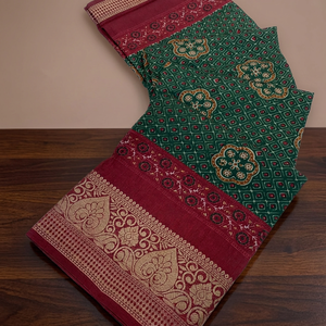 Latest Dazzling Indian Designer Latest Traditional Dola Silk Printed <b>Saree</b> Exclusive Fancy Party Wear Bridal Wear For Women Girl - Product Image 2