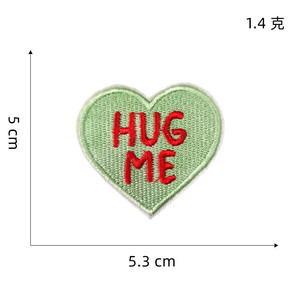 Amour coeur Couple broderie fer sur <span class=keywords><strong>patch</strong></span> HUG ME XOXO BE MINE KISS ME patchs - Product Image 4