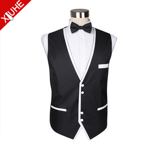 <strong>Silver</strong> Vest for Wedding OEM Stylish Grey Men's Tuxedo Vest Custom Polyester <strong>Waistcoat</strong> - Product Image 2