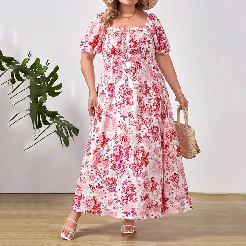 Custom Casual Print Bandage Dress 2024 Autumn/Winter Collection, Vestidos for Plus Size Women/