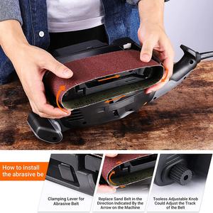 Lijadora de correa eléctrica de 600W, máquina pulidora de madera <span class=keywords><strong>TACKLIFE</strong></span>, potencia Variable, bricolaje, lijadora de correa para carpintería - Product Image 4
