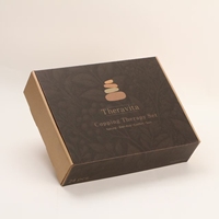 Boîte en papier kraft personnalisée biodégradable, rigide, recyclée, pliable, ondulée, avec matériau recyclable FSC