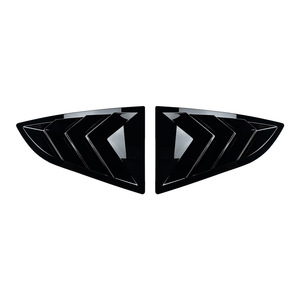 Car <b>Decals</b> Rear <b>Window</b> Louvered Triangular Piano Black Carbon Fiber Texture Adhesive ABS For Toyota GR86 Subaru BRZ 2022+ - Product Image 5