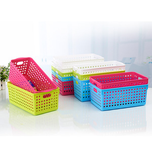 Yimei <b>Storage</b> <b>Baskets</b> Rectangle Eco Friendly Plastic Organizers For <b>Toys</b> Medicine Cosmetics Desktop Kindergarten Use - Product Image 1