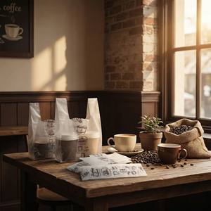 Portavasos con Diseños Impresos de Café o Frutas para Café, Jugos, Portavasos Desechables de Plástico HDPE de 10/12/14 oz, 16/22 oz, 32 oz - Product Image 1