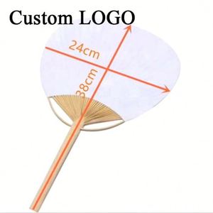 Abanico de Papel Uchiwa Chino Ecológico, Decoración Blanca para Bodas con Técnica de Flores Talladas para Fiestas y Eventos - Product Image 6