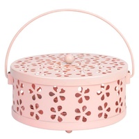 Support de serpentin anti-moustiques en fer forgé avec plateau, couvercle ignifuge et résistant à la chaleur, design créatif pour intérieur JM JM-6042417