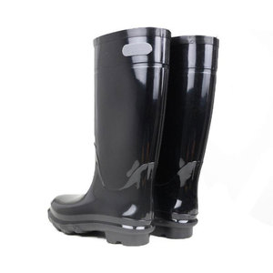 Botas de Lluvia Negras Warrior 028, de PVC, Impermeables, Antideslizantes, para Trabajo y Seguridad, Tallas 39-46, Unisex - Product Image 1