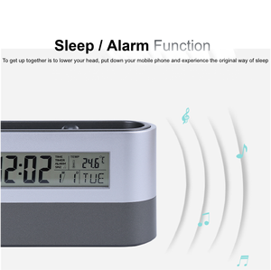 Điện tử máy tính để bàn hiển thị kỹ thuật số Đồng hồ báo thức với chủ bút và tiện ích lưu trữ Hộp Quà tặng khuyến mãi Đồng hồ bàn - Product Image 4