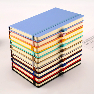 Biểu tượng tùy chỉnh A5 da ràng buộc chương trình nghị sự tạp Chí Nhật Ký máy tính xách tay cho sinh viên <span class=keywords><strong>PP</strong></span> bìa có sẵn vòng chất kết dính yên khâu may - Product Image 2