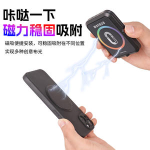 Lampe d'appoint magnétique portable pour diffusion en direct et selfies, flash de poche pour téléphones portables, utilisation sur ordinateur de bureau et en extérieur - Product Image 1