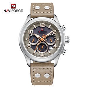 NAVIFORCE <span class=keywords><strong>Montre</strong></span>-bracelet lumineuse à quartz en acier inoxydable étanche Marque originale Montres de luxe pour hommes <span class=keywords><strong>Eco</strong></span>-<span class=keywords><strong>Drive</strong></span> <span class=keywords><strong>Montre</strong></span> mécanique - Product Image 3