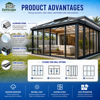 Serre de jardin en aluminium thermolaqué, kit autoportant pour jardin, patio ou véranda, directement de l'usine