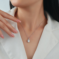 Collier en Moissanite, argent sterling 925, ovale 7x9mm, VVS1, couleur D, 4 griffes, 3 couleurs, bijoux pour femmes