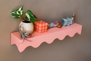 Custom <b>Floating</b> Night Stand Secret Home Decor Space-Saving Handcrafted Wall Art <b>Shelves</b> Cozy Cute Wavy - Product Image 2