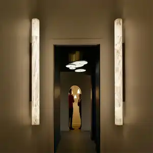 Innendekoration Design Marmor Kreative Minimalist ische Schlafzimmer Nachttisch Für Wohnzimmer Esszimmer Treppe Alabaster Wand leuchte