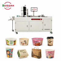 Imprimante numérique à jet d'encre pour bols en papier, gobelets, boîtes à lunch, emballages en kraft avec encre à base d'eau et système d'alimentation automatique