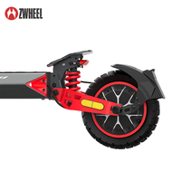 Patinete Eléctrico Todoterreno Plegable ZWHEEL D3, Batería de Litio Impermeable, Motor de 800W, 45KM/H, 40KM de Autonomía, Suspensión Completa, Control por Aplicación