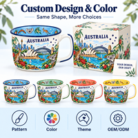 Souvenirs australiens, tasse en céramique, motif de l'Opéra de Sydney et du kangourou, design pour tasse à boire en porcelaine, fabrication sur mesure OEM ODM en gros