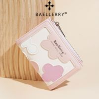 Dompet Koin Multi-Kartu Wanita Baellerry Fashion Ins Style Lucu untuk Pelajar dengan Ritsleting