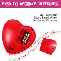 Enregistreur en forme de coeur en peluche jouet enregistreur audio activé par la voix avec lecture facile qualité sonore HD petite boîte de presse sonore