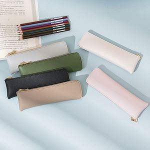 ขายดีกระเป๋าปากกาเครื่องเขียนนักเรียนหนัง PU ทนทานกระเป๋าปากกาน้ำพุสำนักงานกล่องใส่ดินสอของขวัญสำนักงานโปรโมชั่น - Product Image 5