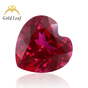 Goldleaf Certificado Piedras preciosas cultivadas sueltas Corte de corazón Rubies Pigeon <span class=keywords><strong>Blood</strong></span> Gems Diamante Suelto - Product Image 6