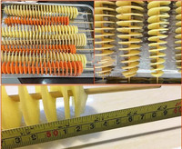 Machine à faire des chips en spirale, trancheuse à pommes de terre torsadées, coupe-frites, machine à faire des tours de pommes de terre, machine à étirer les pommes de terre électrique automatique