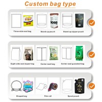 Emballages en plastique pour farine 1 kg et 2 kg, sacs d'emballage alimentaire à fond plat avec logo personnalisé pour farine de manioc, de blé et de maïs
