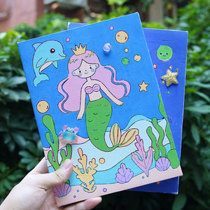 Pintura por Números DIY de Sirena Moderna, Kits de Pintura Creativa con Pinceles de Madera, Acrílicos y Óleo para Niños y Adultos - Product Image 3