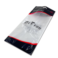 Pochette à zip-lock en plastique personnalisée, ligne de données, sac d'emballage transparent mat pour étui à accessoires de câble de chargeur de téléphone portable