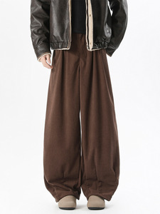 <span class=keywords><strong>กางเกง</strong></span>ลำลองสไตล์ญี่ปุ่นย้อนยุค ผ้าลูกฟูก สำหรับผู้ชาย ฤดูหนาว เอวกลาง หลายกระเป๋า ทรงหลวม ขากว้าง สไตล์สตรีท - Product Image 4