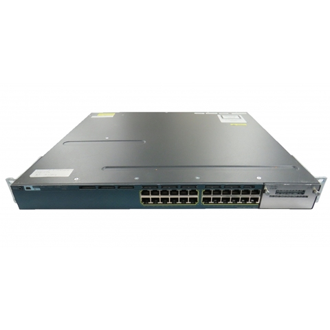 Used original  3750X-24P Switch Layer 3 - 24 x 10/100/1000 Ethernet PoE+ Ports