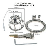 Dispositif de chasteté masculin en acier inoxydable robuste avec stimulation électrique, verrou de sécurité intime portable
