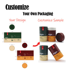 Vật Liệu Có Thể Tái Chế Biểu Tượng Tùy Chỉnh Vòng Xi Lanh Cấp Thực Phẩm Có Thể Giấy Ống Bao Bì Cho Trà Lỏng Matcha Bột Canister Thực Phẩm Jar - Product Image 5