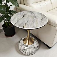 Table console moderne et durable en dalle de quartz pour salon, table basse avec étagère de balcon