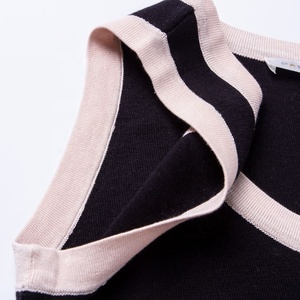 Abiti da donna in seta da donna eleganti abiti con fiocco senza maniche abiti Patchwork Casual donna - Product Image 4