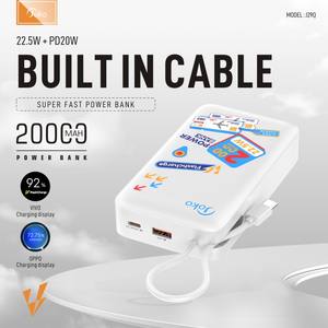 Joko 2025 tendencias innadoras 20000mAh ชาร์จเร็<span class=keywords><strong>ว</strong></span>แบตเตอรี่สำรองพร้อมสาย Type-C รองรับ <span class=keywords><strong>VOOC</strong></span> สำหรับเอาต์พุต20W กลางแจ้ง - Product Image 6