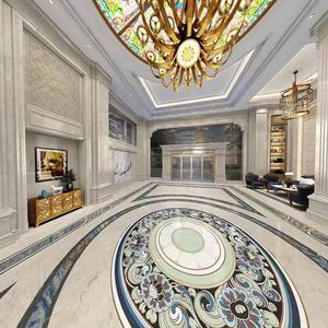 Diseño de Piso de Mármol Verde Claro, Azulejos Cortados a Medida <span class=keywords><strong>para</strong></span> Ascensores, Villas y Hoteles - Product Image 3