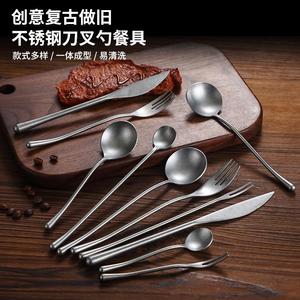 Stainless Steel Spoon Set Rust Resistant Solid Color For Child Flatware Kit - Product Image 2