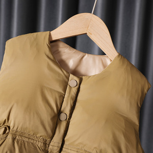 Children's Winter Down Cotton Vest Solid Color Thickening For Boys And Girls Short Style - Product Image 3